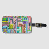 遊び時お洒落間の手絵を描抽象芸術 ラゲッジタグ