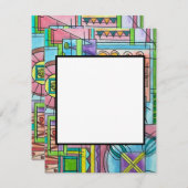 遊び時間と手絵を描お洒落水のカラーアート ノートカード (正面/裏面)