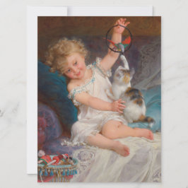 遊び時間：女遊の子とペットの子猫 カード