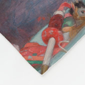 遊び時間:女遊の子とペットの子猫 フリースブランケット (角)