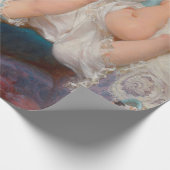 遊び時間:女遊の子とペットの子猫 ラッピングペーパー (角)