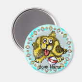 遊び犬 マグネット (正面/裏面)