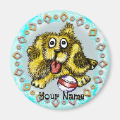 遊び犬 マグネット (正面)