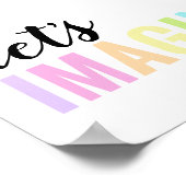 遊び部屋のパステルカラーの虹を想像してみよう ポスター (角)