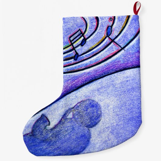 遊ぶことのための角 ラージクリスマスストッキング (裏面)