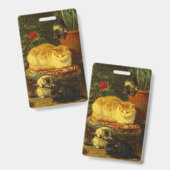 遊ぶ子猫たち バッジ (正面＆裏面)