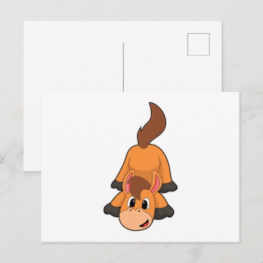 遊ぶ馬 ポストカード (正面/裏面)