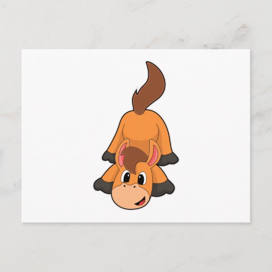 遊ぶ馬 ポストカード (正面)