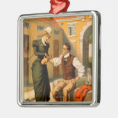 遊ぶLifeBoxerのボクシングの劇場ポスター メタルオーナメント (左)