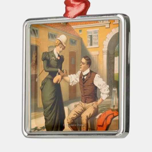 遊ぶLifeBoxerのボクシングの劇場ポスター メタルオーナメント (左)