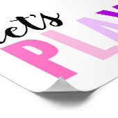 遊ぼう プレイルーム ピンク パープル ポスター (角)