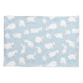 遊んでいるヤギ-空色 枕カバー (裏面)