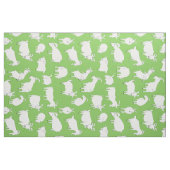 遊んでいるヤギ-緑 ファブリック (ファットクウォーター)