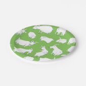 遊んでいるヤギ-緑 ペーパープレート (アングル)