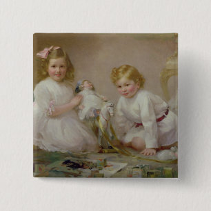 遊んでいる兄弟および姉妹1915年 缶バッジ