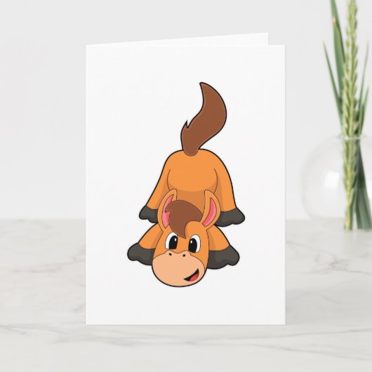 遊んでいる馬 カード (正面)