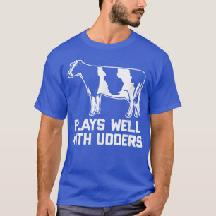 遊ウエルとUddersおもしろいことわざ牛農業C Tシャツ
