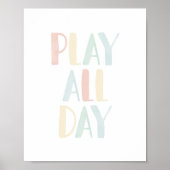 遊オールデイパステルレインボーガールズルームデコール ポスター (正面)