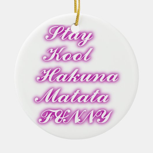 遊カッコいいHakuna Matata.png セラミックオーナメント (正面)