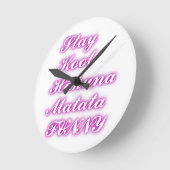 遊カッコいいHakuna Matata.png ラウンド壁時計 (傾斜)