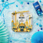 遊キッドシンプル建築トラック5th誕生日 ペーパープレート (パーティー)