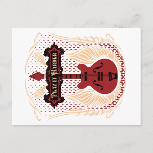 遊ギタールが硬い ポストカード (正面)