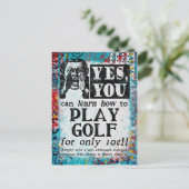 遊ゴルフおもしろい – ヴィンテージ ポストカード (スタンド正面)