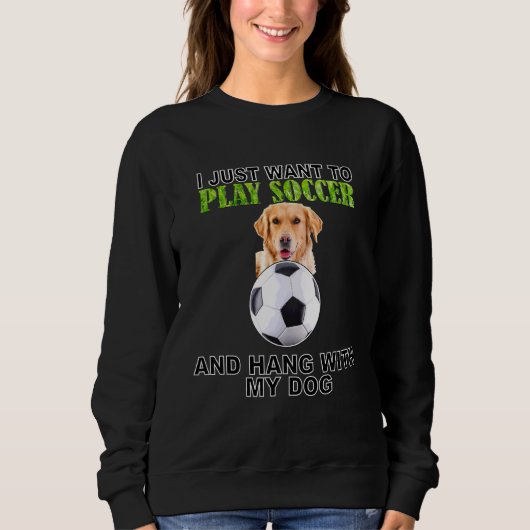 遊サッカーWドつるグゴールデンRETRIEVER スウェットシャツ (正面)