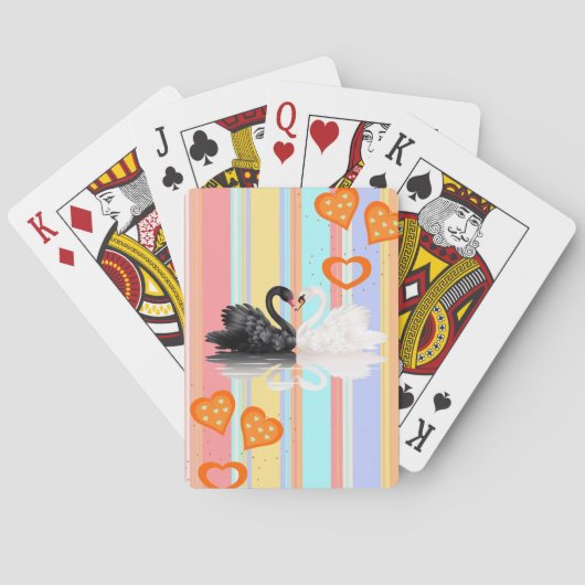 遊ズトランプオストライプレンジハートスワンズ トランプ (裏面)