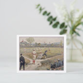 遊ズベースボールルイスパンアンティークプリント1887 ポストカード (スタンド正面)
