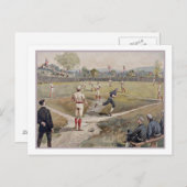 遊ズベースボールルイスパンアンティークプリント1887 ポストカード (正面/裏面)