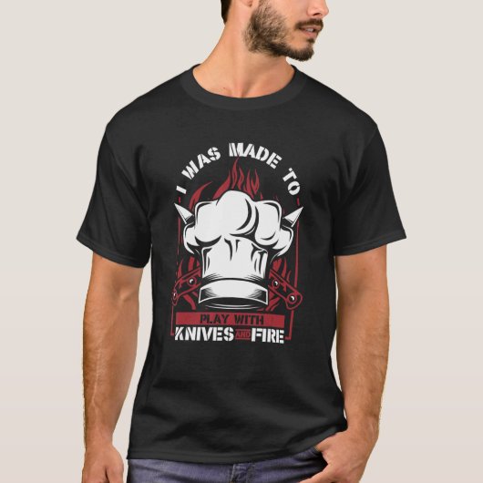 遊ナイフと火の粉を持つ Tシャツ (正面)