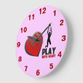 遊ハートバレーボール壁時計 ラージ壁時計 (傾斜)