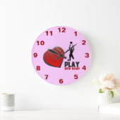 遊ハートバレーボール壁時計 ラージ壁時計 (ホーム)