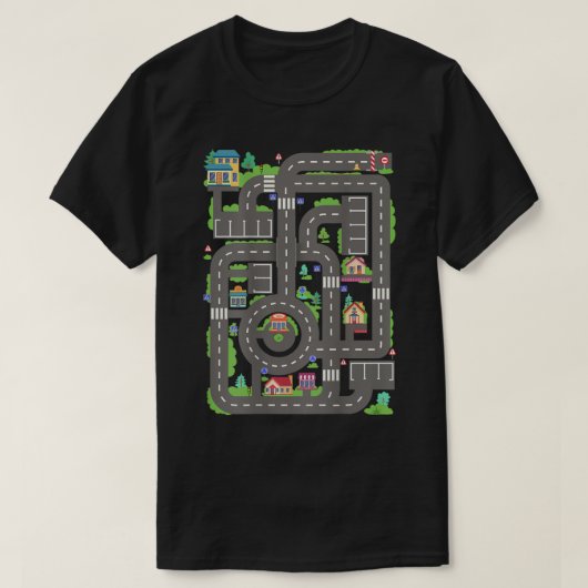 遊パパバックレーストラックマットのチャーズD Tシャツ (デザイン正面)