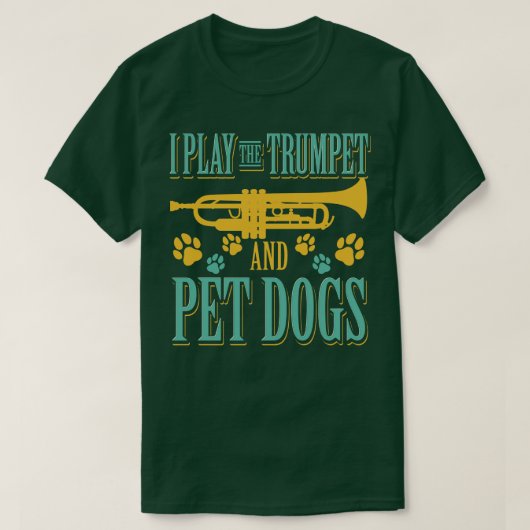 遊ラッパと愛犬 Tシャツ (デザイン正面)
