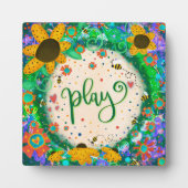 遊可愛いおもしろいお洒落インスピレーション フォトプラーク (正面)