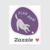 遊可愛図解入りの、写真付きの犬パープルターコイズ シール (シート)