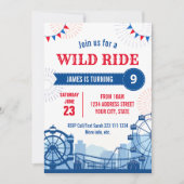 遊園地でお誕生日会をしよう！ 招待状 (正面)