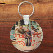 遊園地でのティーカップ乗り キーホルダー (正面)