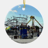 遊園地のジェットコースターの古い果樹園は私を浜に引き上げます セラミックオーナメント (正面)