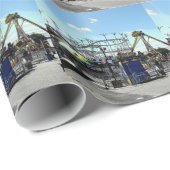 遊園地のジェットコースターの古い果樹園は私を浜に引き上げます ラッピングペーパー (ロールコーナー)