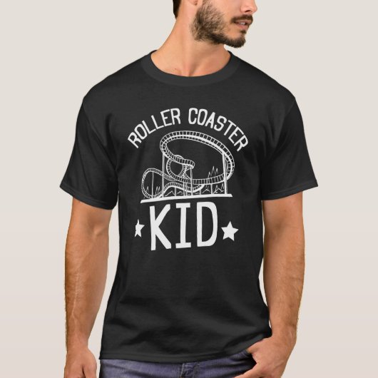 遊園地の子供たち カーニバル ローラーコースター キ Tシャツ (正面)