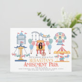 遊園地の子供の誕生日 招待状 (スタンド正面)