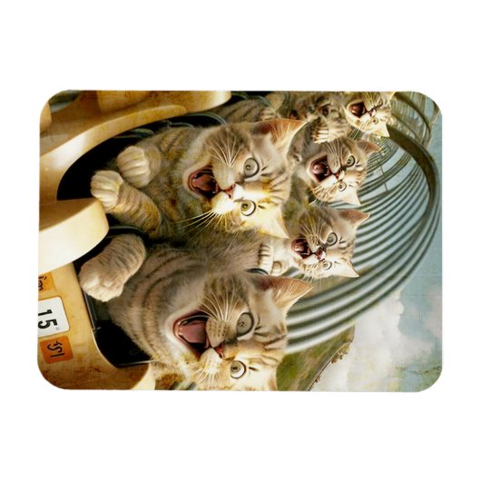 遊園地の猫。 マグネット (横)