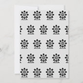 遊園地の観覧車の誕生日パーティー招待状 招待状 (裏面)