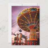 遊園地の誕生日パーティー招待状 招待状 (正面)