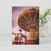 遊園地の誕生日パーティー招待状 招待状 (スタンド正面)