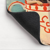 遊園地の60年代のティーカップの乗車 マウスパッド (コーナー)