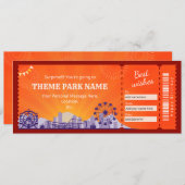 遊園地ギフト券 招待状 (正面/裏面)